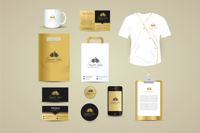 Mẫu bộ nhận diện thương hiệu Spa - S'Pencil Agency 4